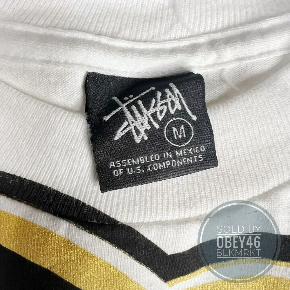 Rare J DILLA X STUSSY Collaboration White T-Shirt Sample Size M - Picture 5 of 6
